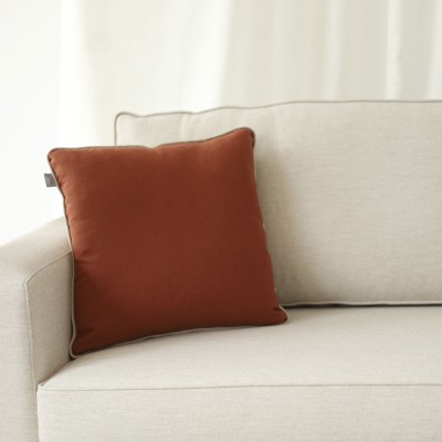 Kentia copper cushion cover with beige piping  - 40