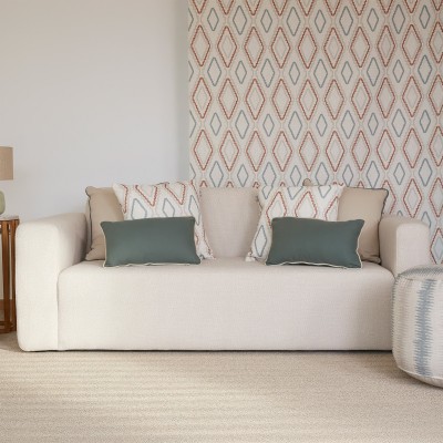 Kentia mineral cushion cover with piping  - 25