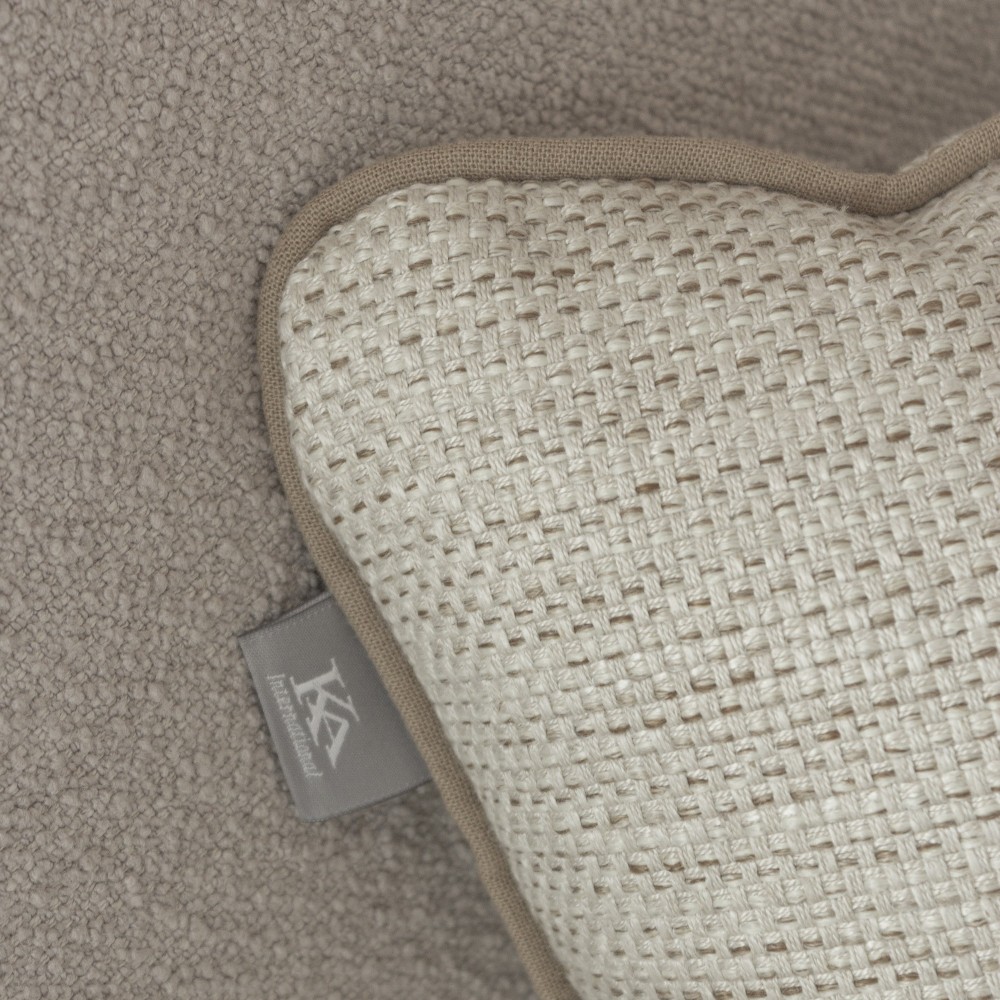 Mekong cushion cover in sand with piping  - 23