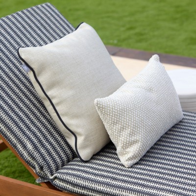 Trebah earth cushion cover with black piping  - 2