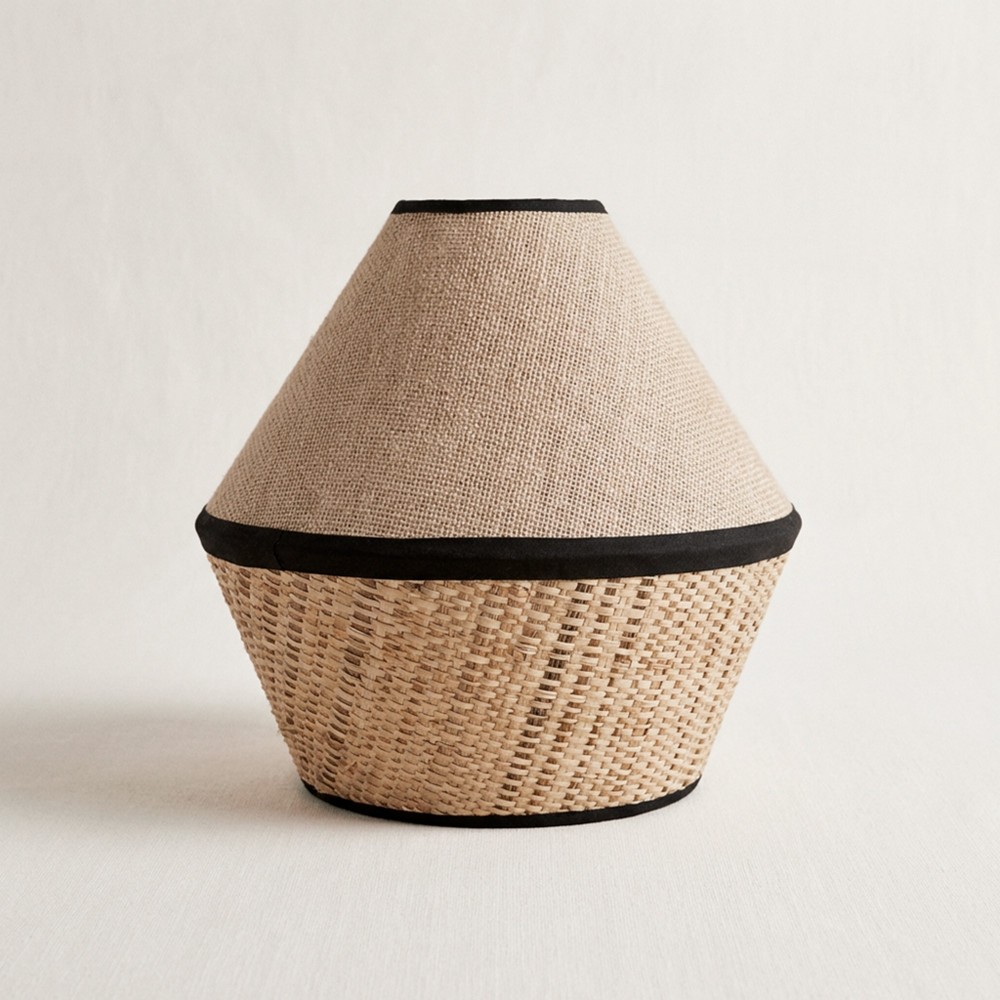 Pantalla Calabaza 25*24 cm saco crema y saco rafia  - 3